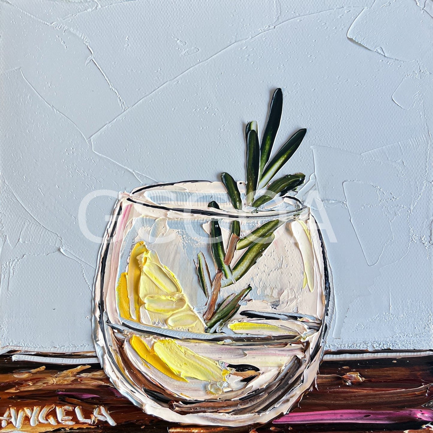 Gin On Blue - Gold Coast Gallery Of ArtAngela Hawkey