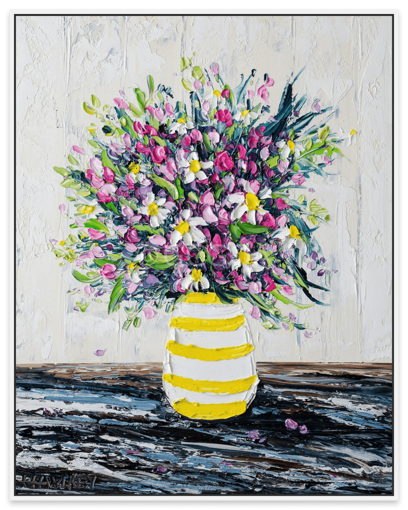 Girl In The Country Yellow Stripes - Fine Art Print - Gold Coast Gallery Of ArtAngela Hawkey