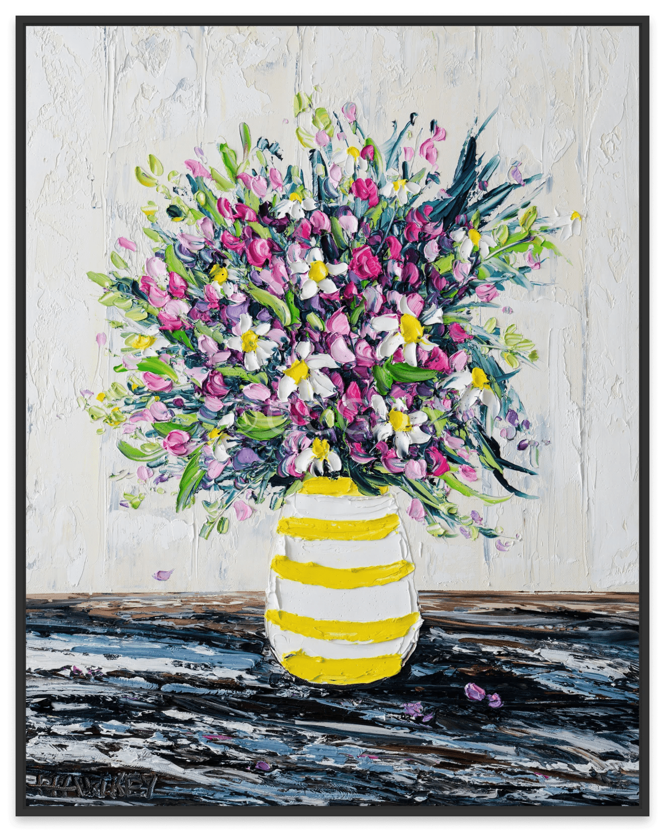 Girl In The Country Yellow Stripes - Fine Art Print - Gold Coast Gallery Of ArtAngela Hawkey