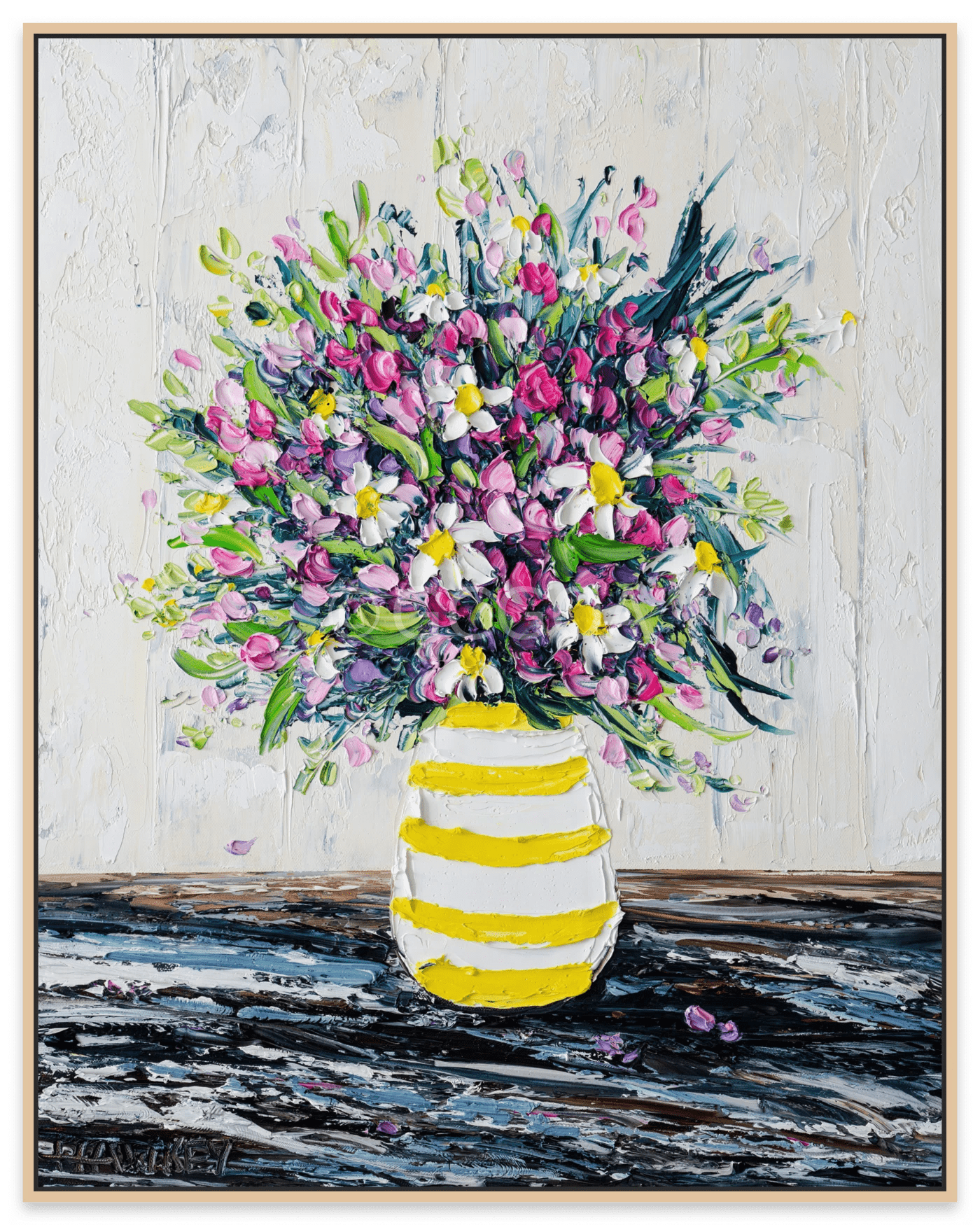 Girl In The Country Yellow Stripes - Fine Art Print - Gold Coast Gallery Of ArtAngela Hawkey