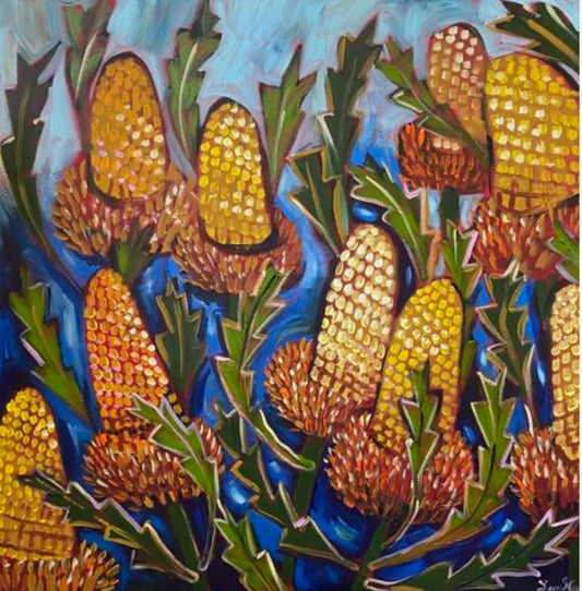 Golden Banksias Bush - Gold Coast Gallery Of ArtLucy Car
