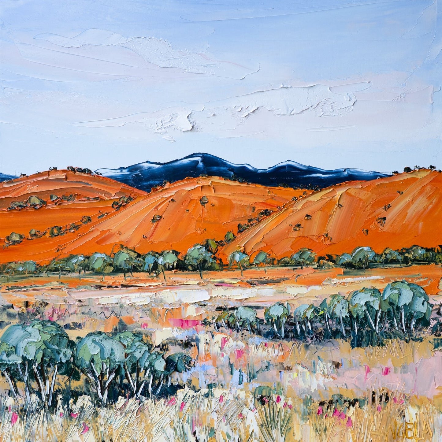 Golden Hills Calm - Gold Coast Gallery Of ArtAngela Hawkey