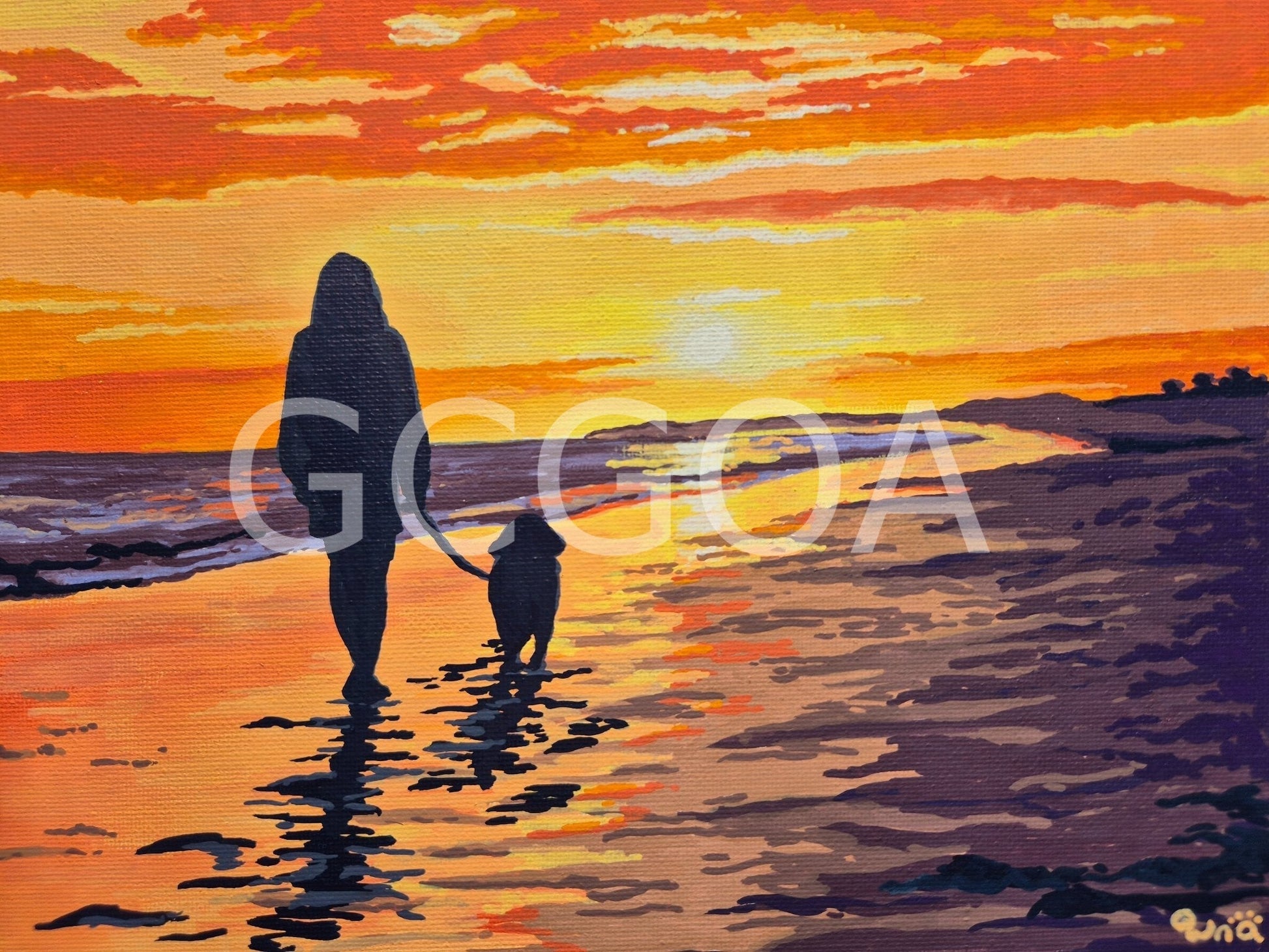 Golden Hour Walkies - Gold Coast Gallery Of ArtRenae Hall