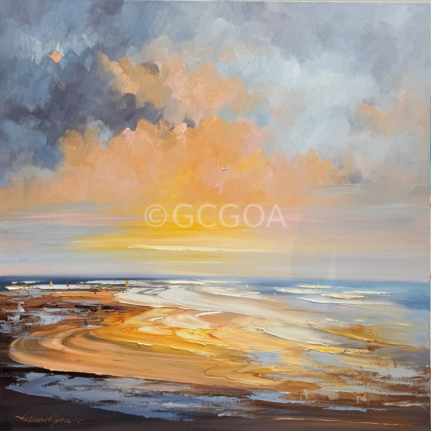 Golden Sunrise No 5 - Original Art - Gold Coast Gallery Of ArtLiliana Gigovic