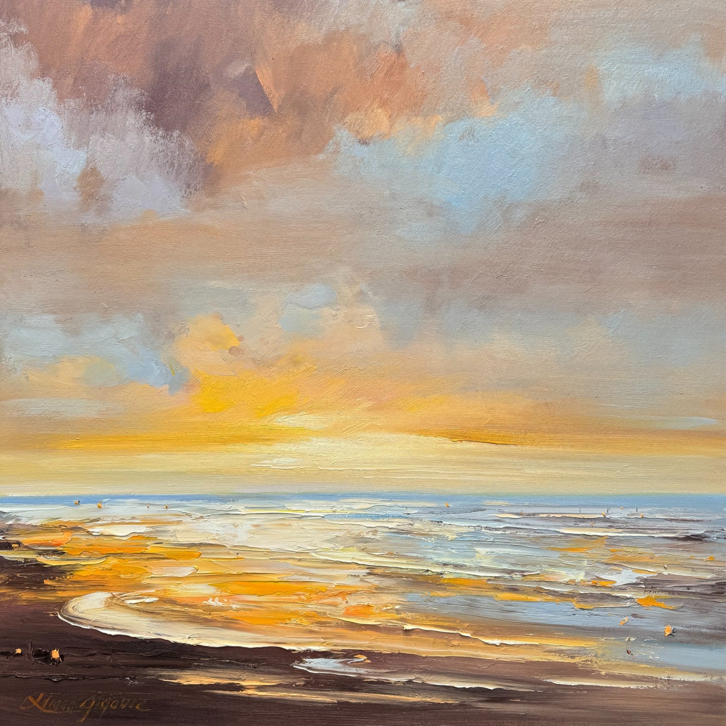 Golden sunrise No 6 - Original Art - Gold Coast Gallery Of ArtLiliana Gigovic