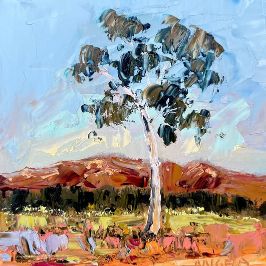 Gum Tree - Study on wooden board - Gold Coast Gallery Of ArtAngela Hawkey