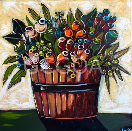 Gumnuts in a Barrel - Original Art - Gold Coast Gallery Of ArtLucy Car