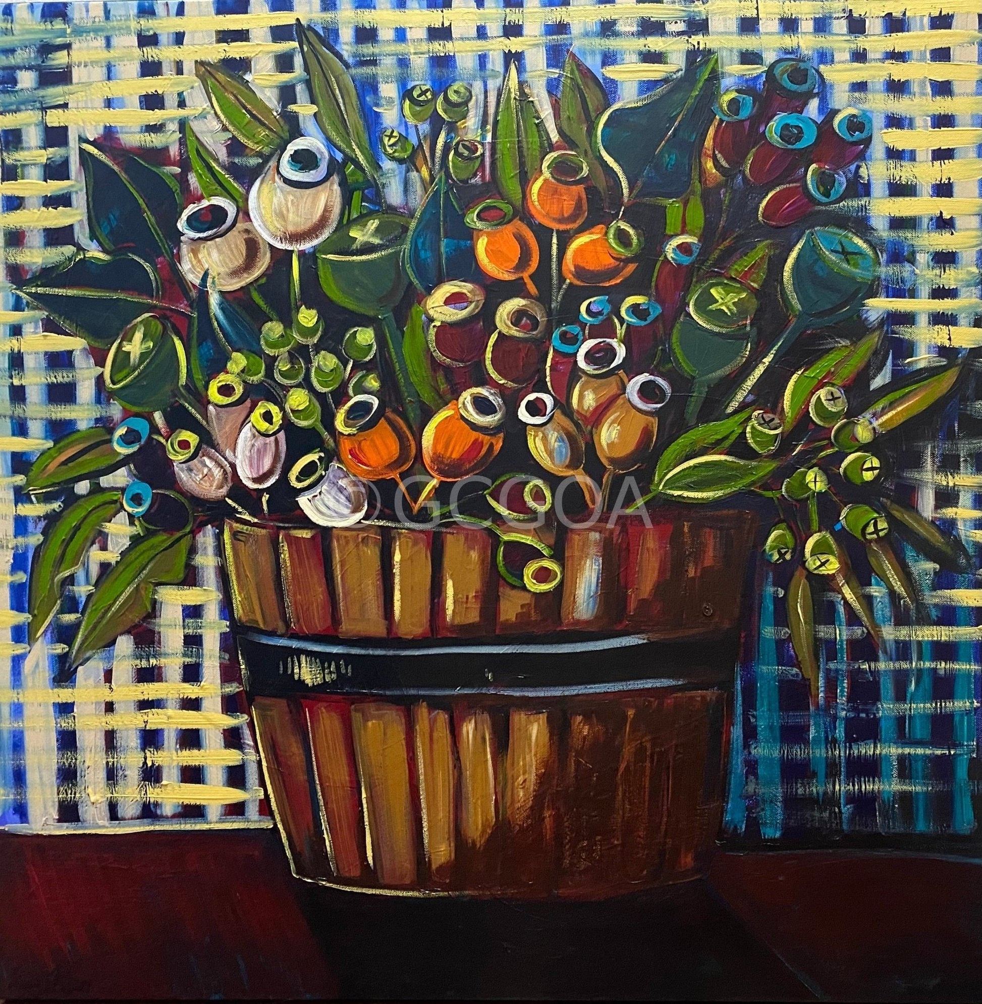 Gumnuts in a Barrel - Original Art - Gold Coast Gallery Of ArtLucy Car