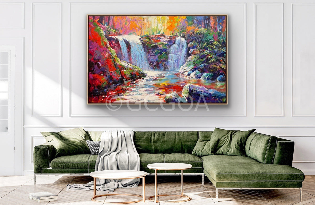 Halls Falls, Tasmania - Original Art - Gold Coast Gallery Of ArtJos Coufreur
