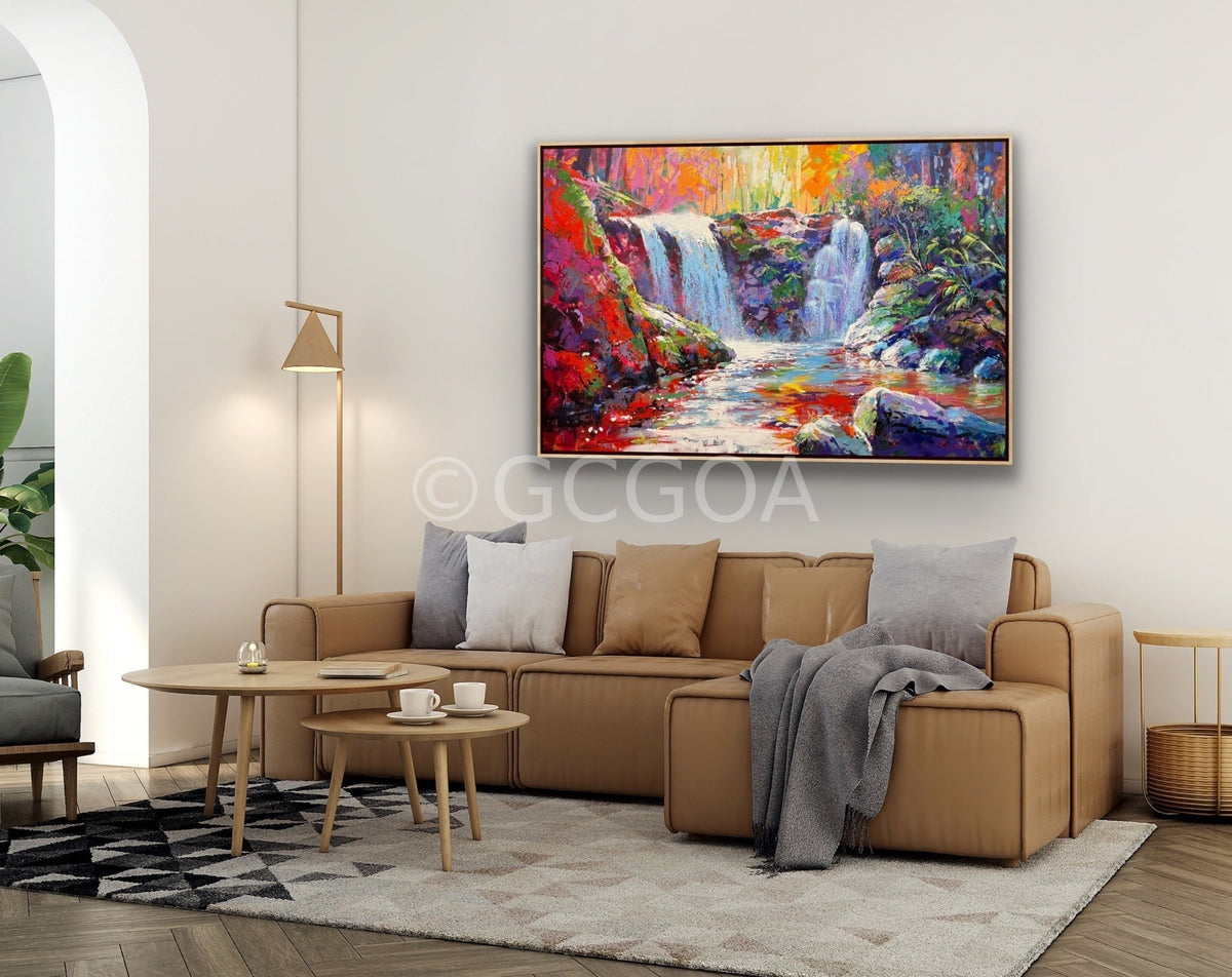Halls Falls, Tasmania - Original Art - Gold Coast Gallery Of ArtJos Coufreur