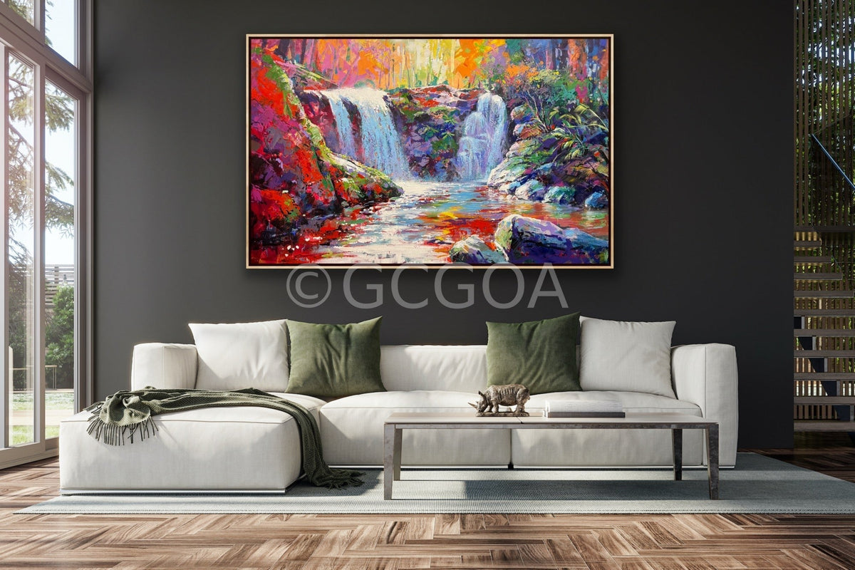 Halls Falls, Tasmania - Original Art - Gold Coast Gallery Of ArtJos Coufreur
