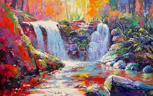 Halls Falls, Tasmania - Original Art - Gold Coast Gallery Of ArtJos Coufreur