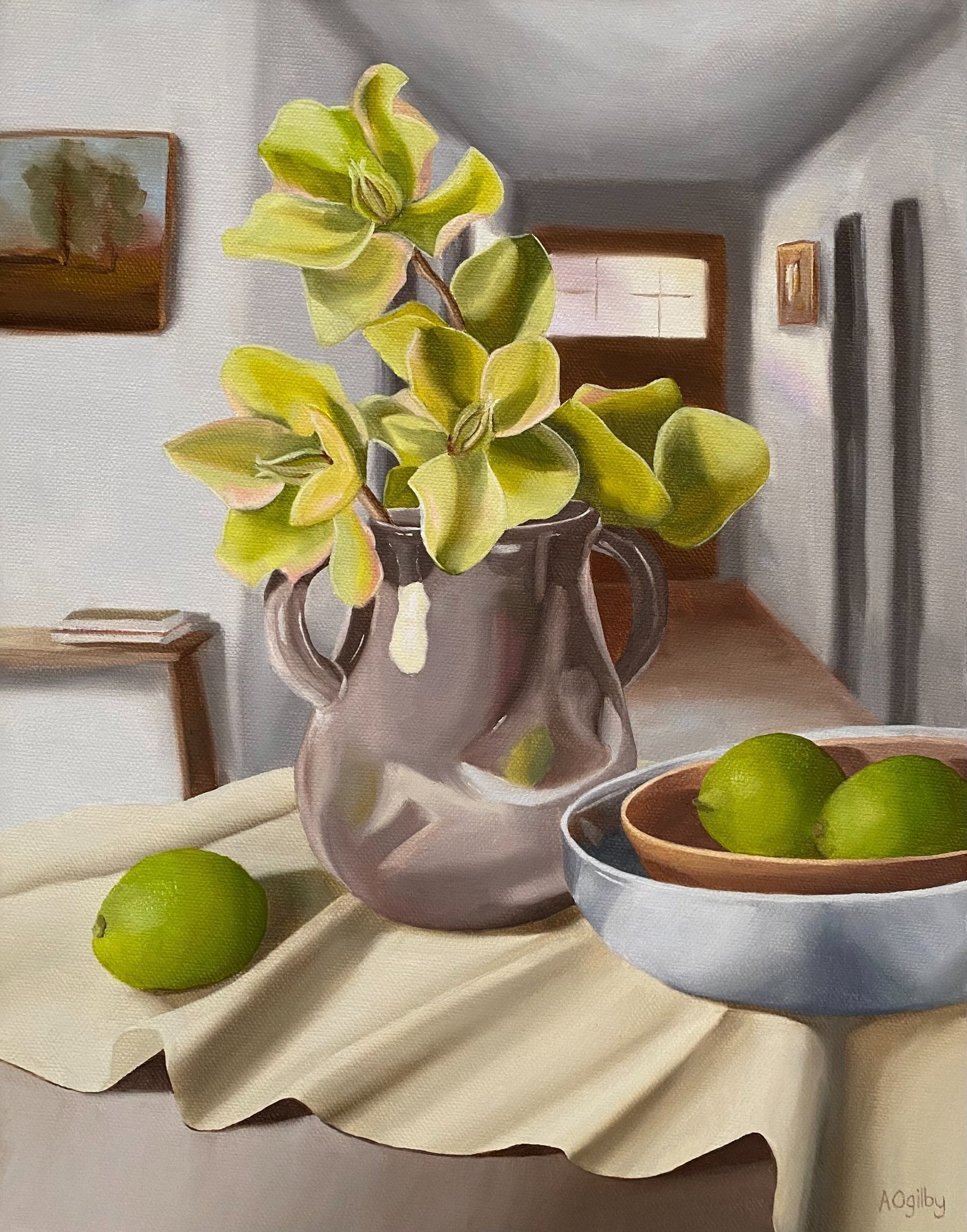 Hellebores and Stacked Bowls - Gold Coast Gallery Of ArtAmanda Ogilby