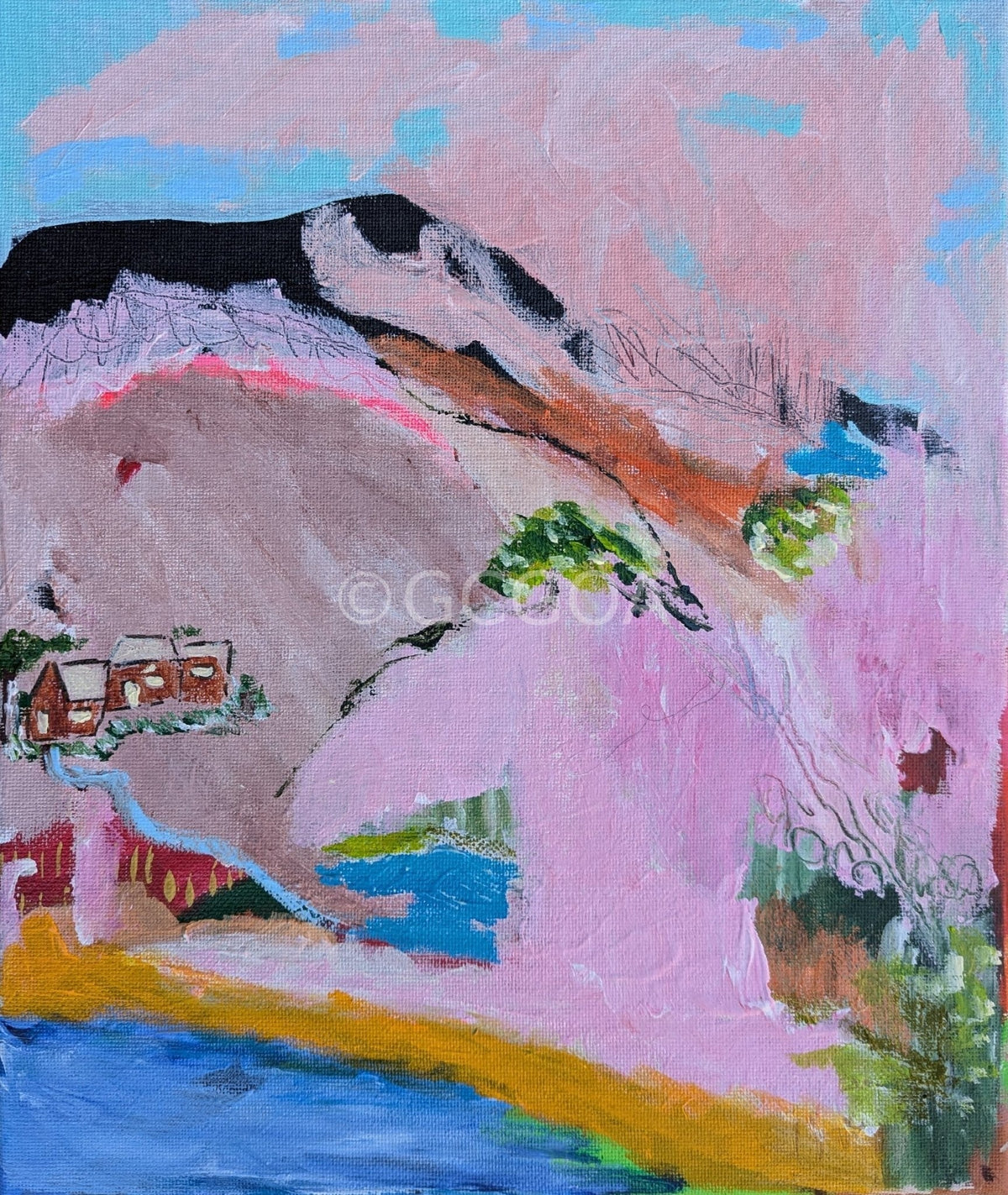 Hillside Reverie 1 - Original Art - Gold Coast Gallery Of ArtAlpana Rai