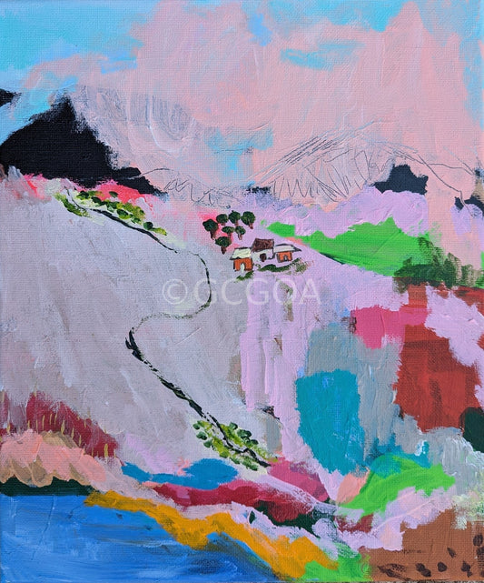 Hillside Reverie 2 - Original Art - Gold Coast Gallery Of ArtAlpana Rai