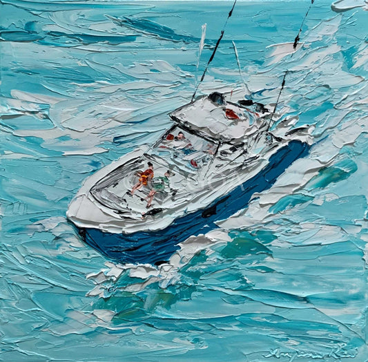 Holiday on Yacht - Original Art - Gold Coast Gallery Of ArtAnjana Rai