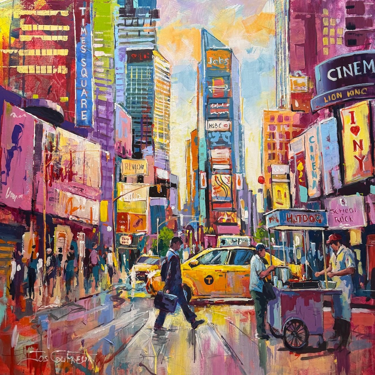 Hot Dog Stand in New York - Gold Coast Gallery Of ArtJos Coufreur