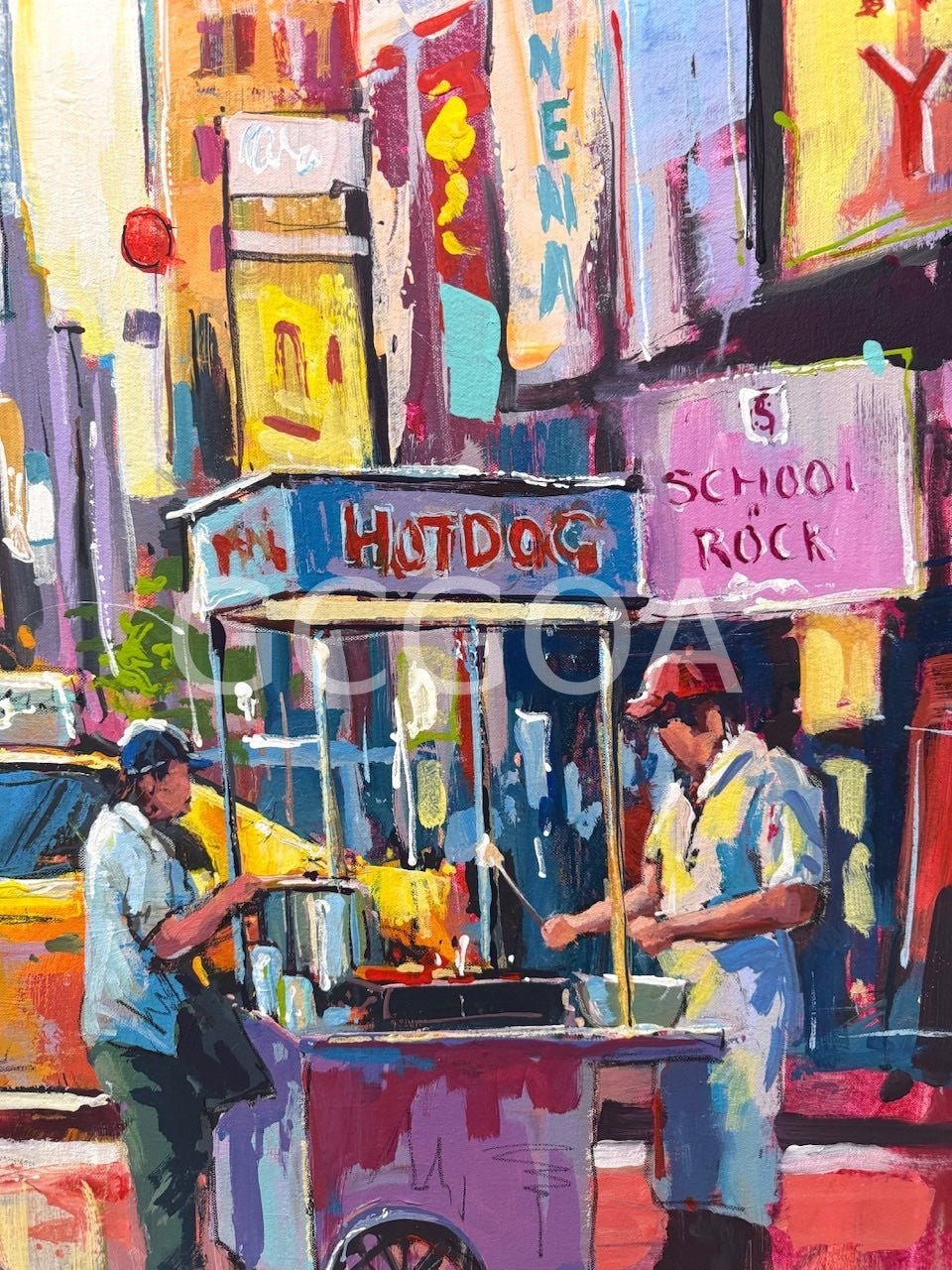 Hot Dog Stand in New York - Gold Coast Gallery Of ArtJos Coufreur