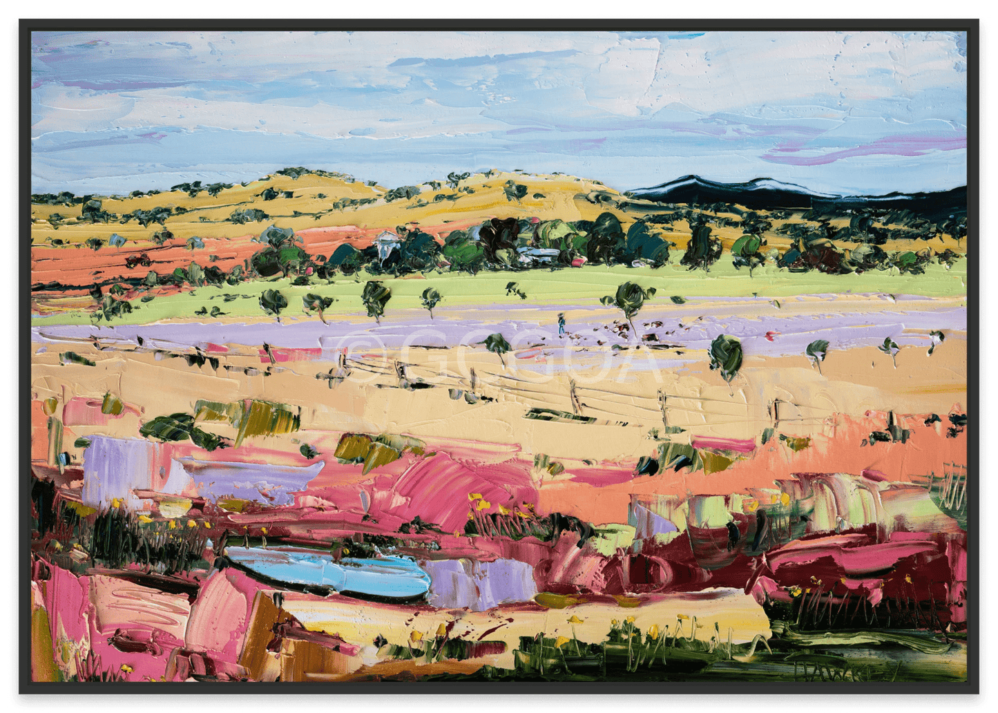 House Below The Hill - Fine Art Print - Gold Coast Gallery Of ArtAngela Hawkey