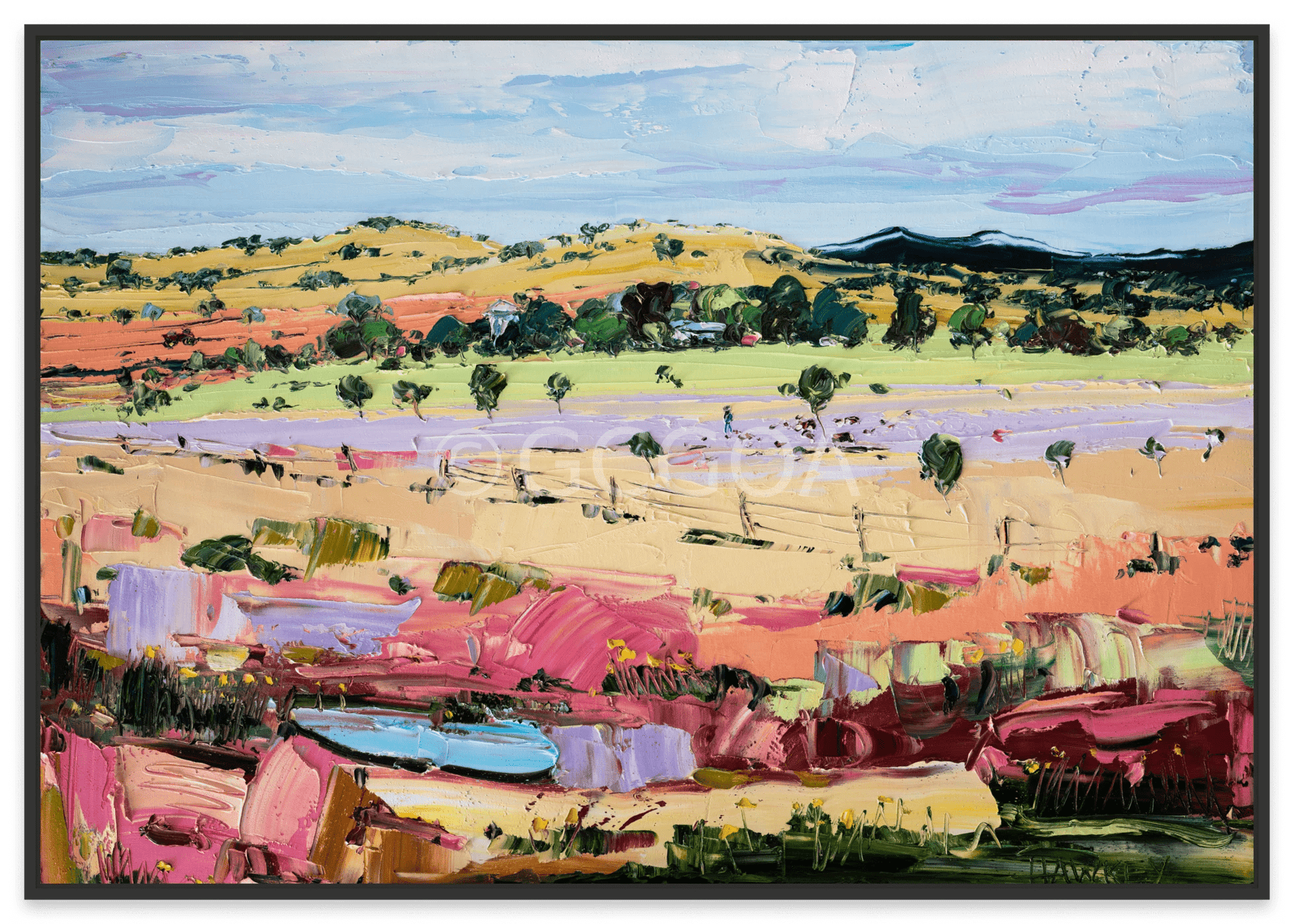 House Below The Hill - Fine Art Print - Gold Coast Gallery Of ArtAngela Hawkey