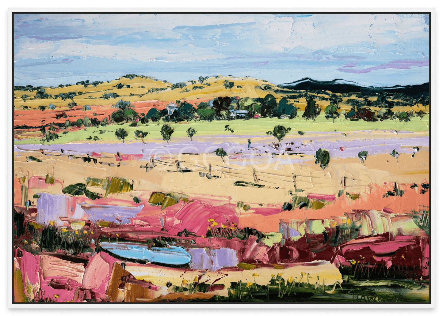 House Below The Hill - Fine Art Print - Gold Coast Gallery Of ArtAngela Hawkey
