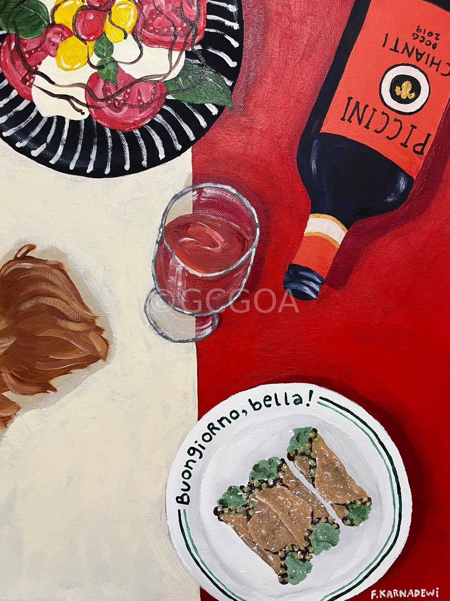 I don’t need therapy. I just need to go to Italy! - Original Art - Gold Coast Gallery Of ArtFika Karnadewi