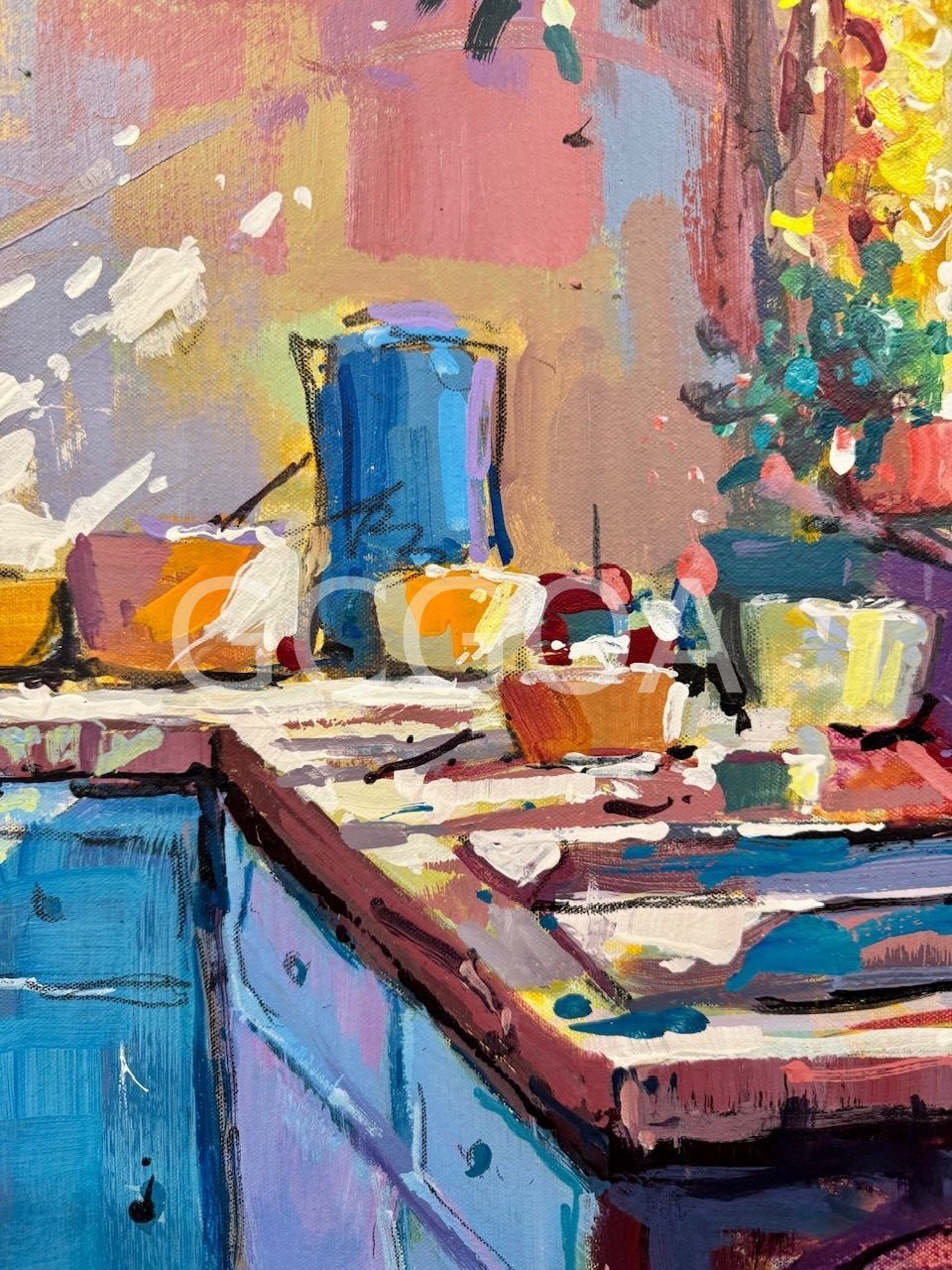 Interior - Blue Jug in the Kitchen - Gold Coast Gallery Of ArtJos Coufreur