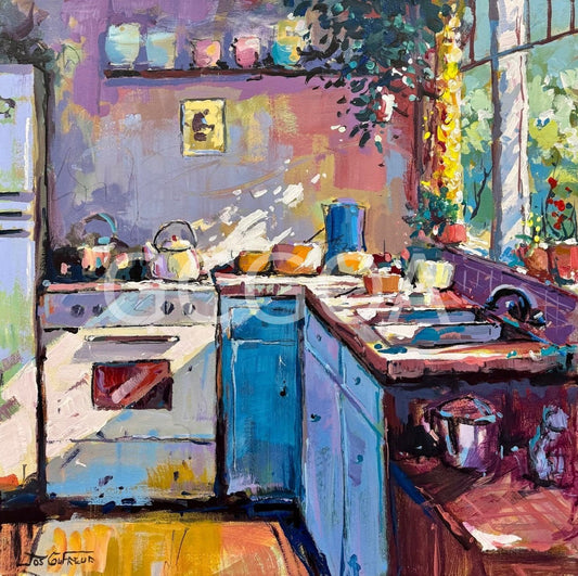 Interior - Blue Jug in the Kitchen - Gold Coast Gallery Of ArtJos Coufreur