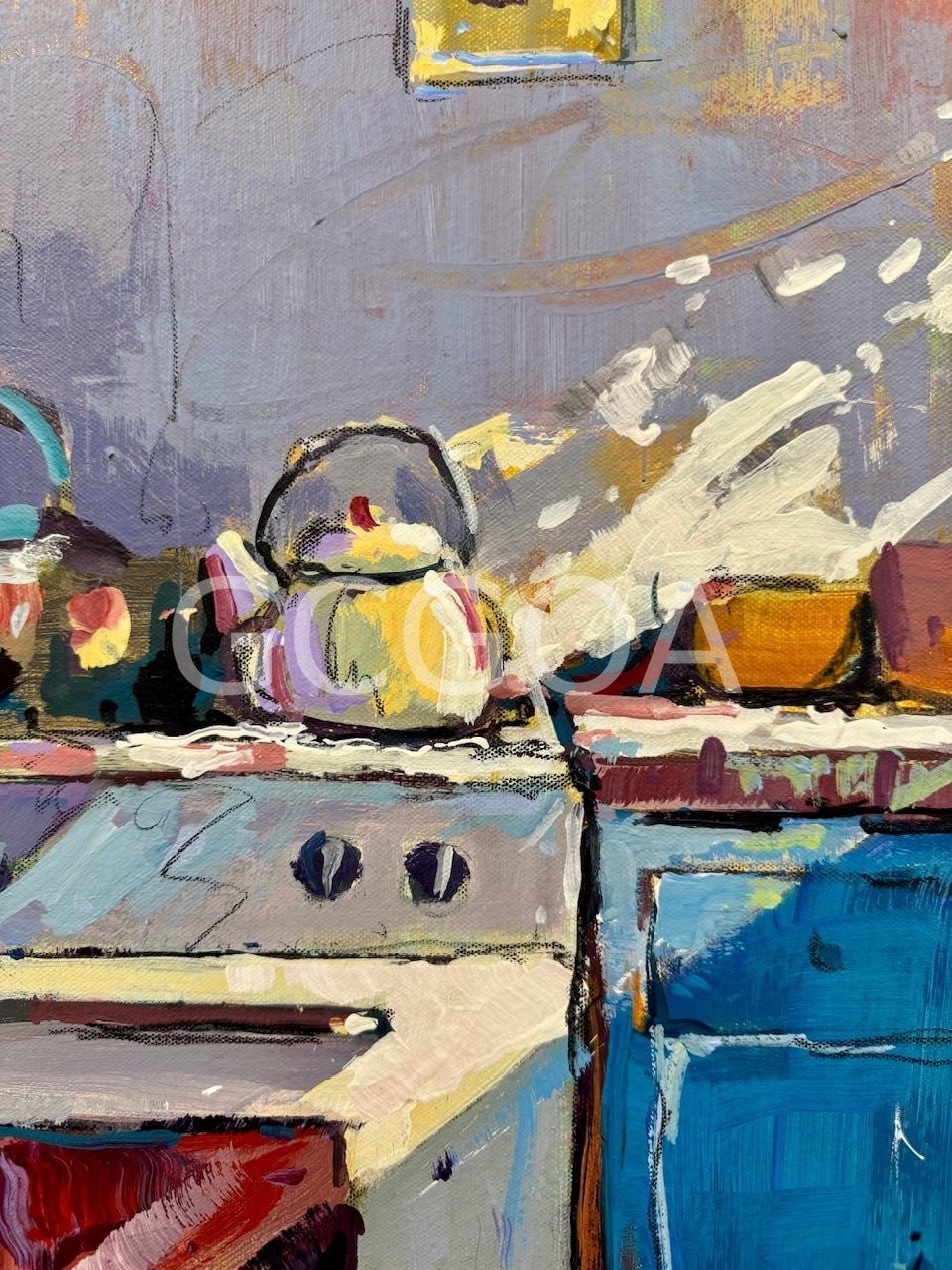 Interior - Blue Jug in the Kitchen - Gold Coast Gallery Of ArtJos Coufreur