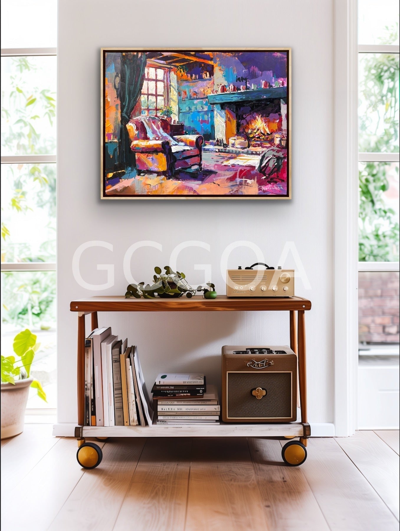 Interior - Fireside Glow - Gold Coast Gallery Of ArtJos Coufreur