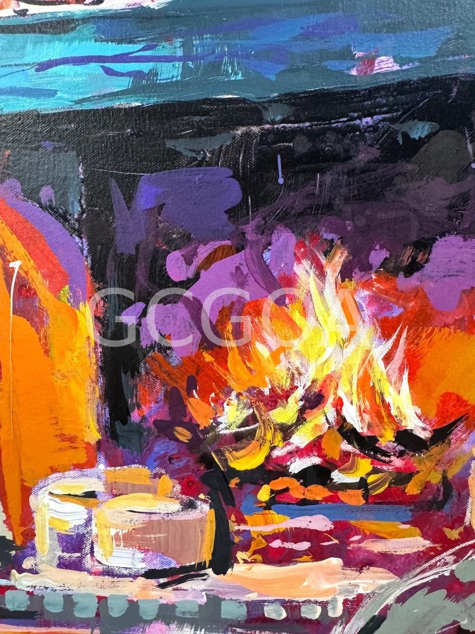 Interior - Fireside Glow - Gold Coast Gallery Of ArtJos Coufreur