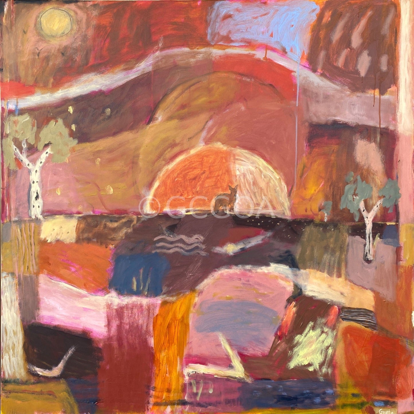 Ironstone And Bark - Original Art - Gold Coast Gallery Of ArtGreta Hounslow