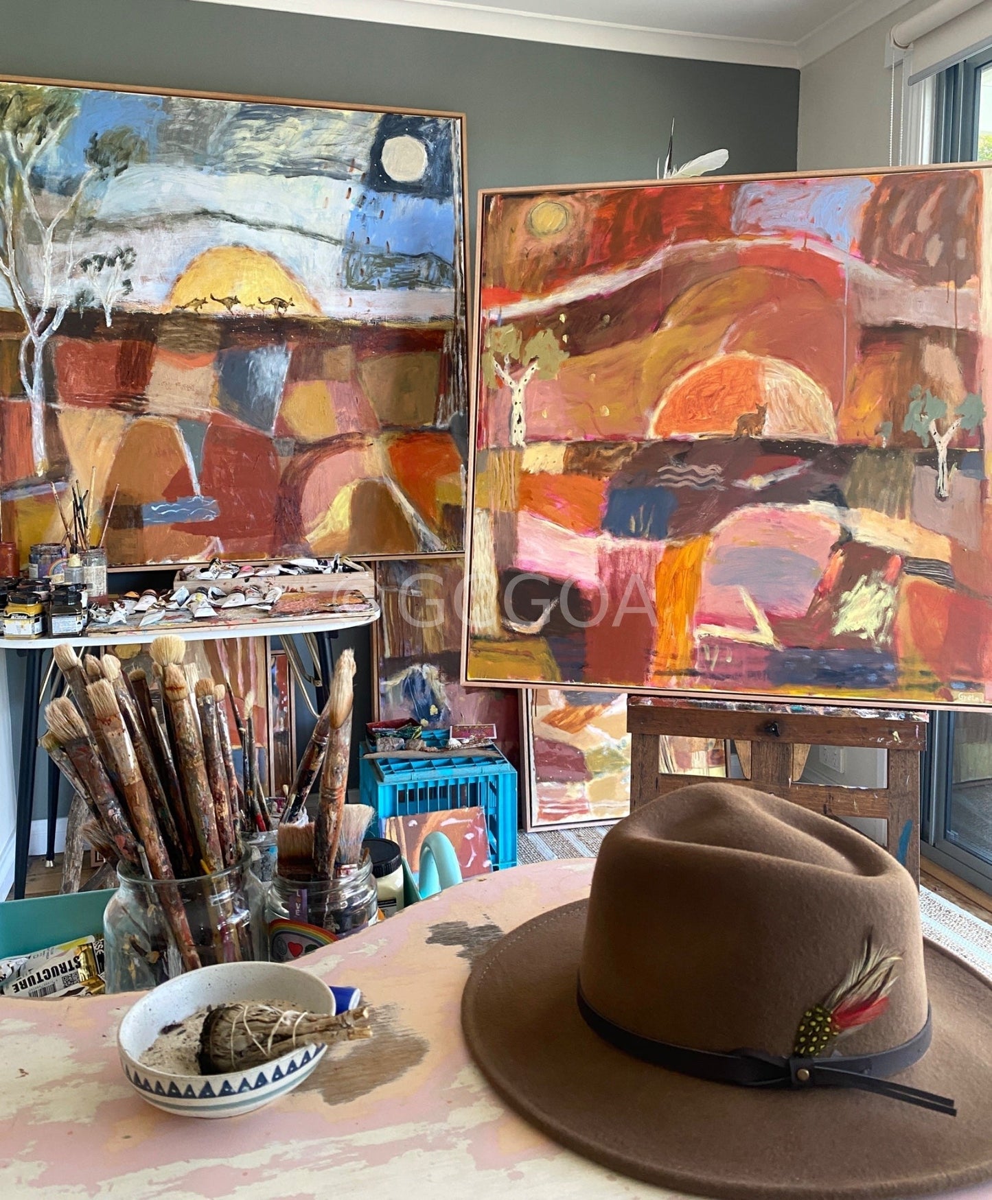 Ironstone And Bark - Original Art - Gold Coast Gallery Of ArtGreta Hounslow