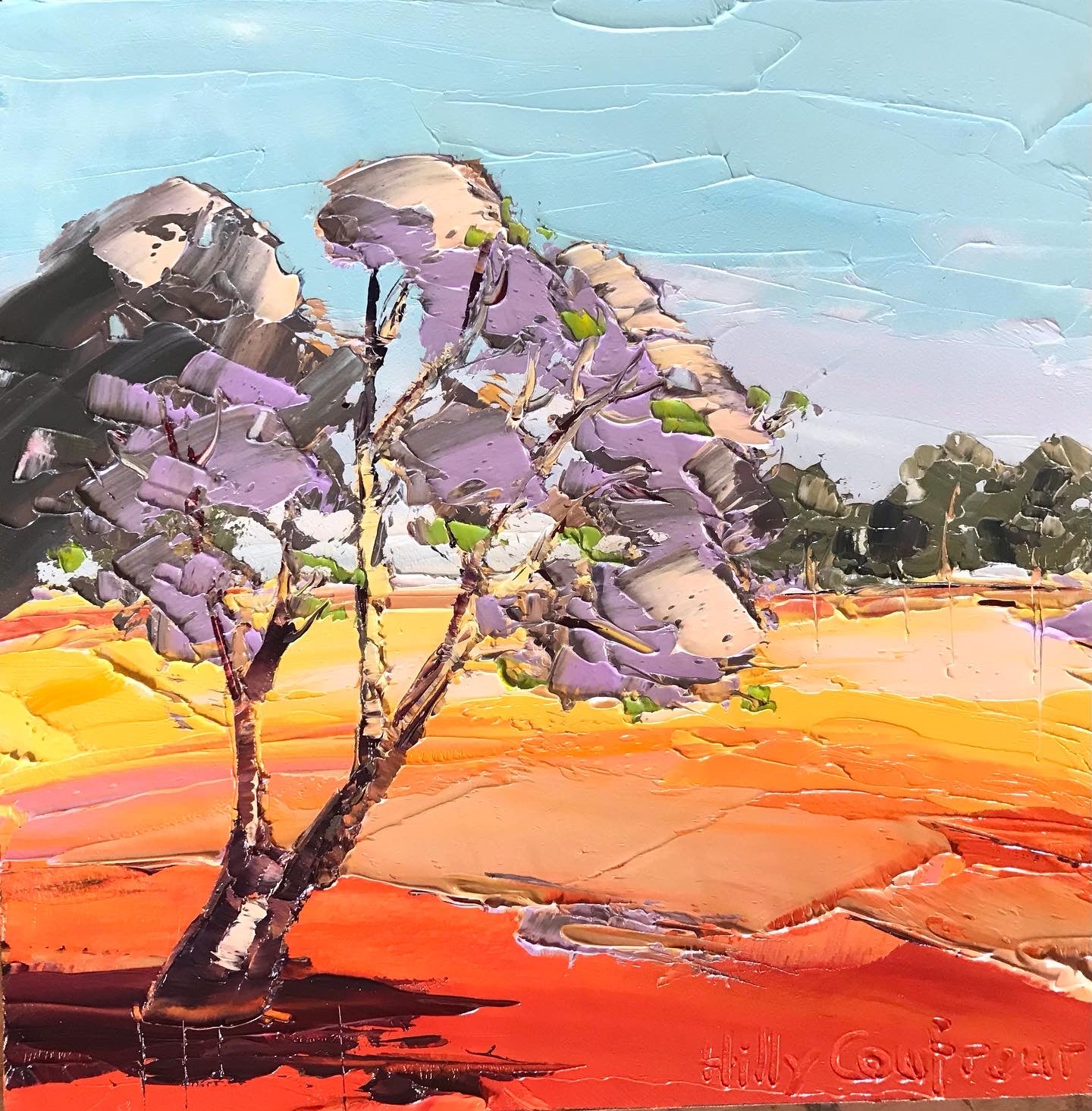 Jacaranda on the Farm - Plein Air - Gold Coast Gallery Of ArtHilly Coufreur