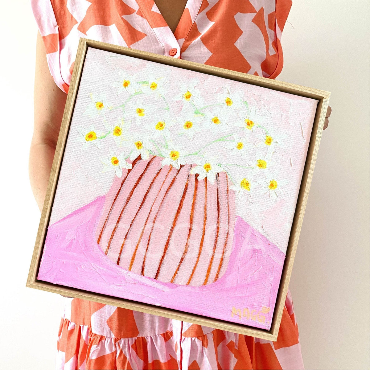 Jonquils In Pink Stripes - Gold Coast Gallery Of ArtMaggi Mcdonald
