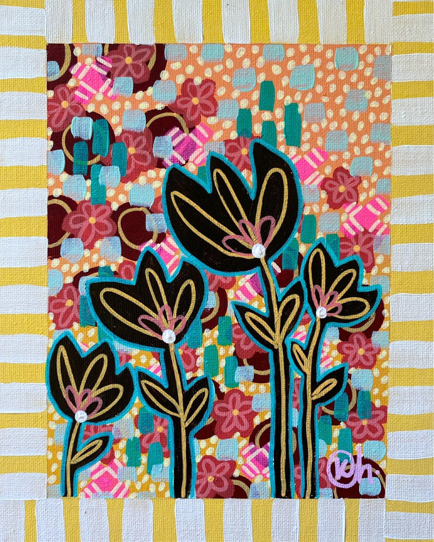 Joyful Little Blooms 3 - Gold Coast Gallery Of ArtKat Handley