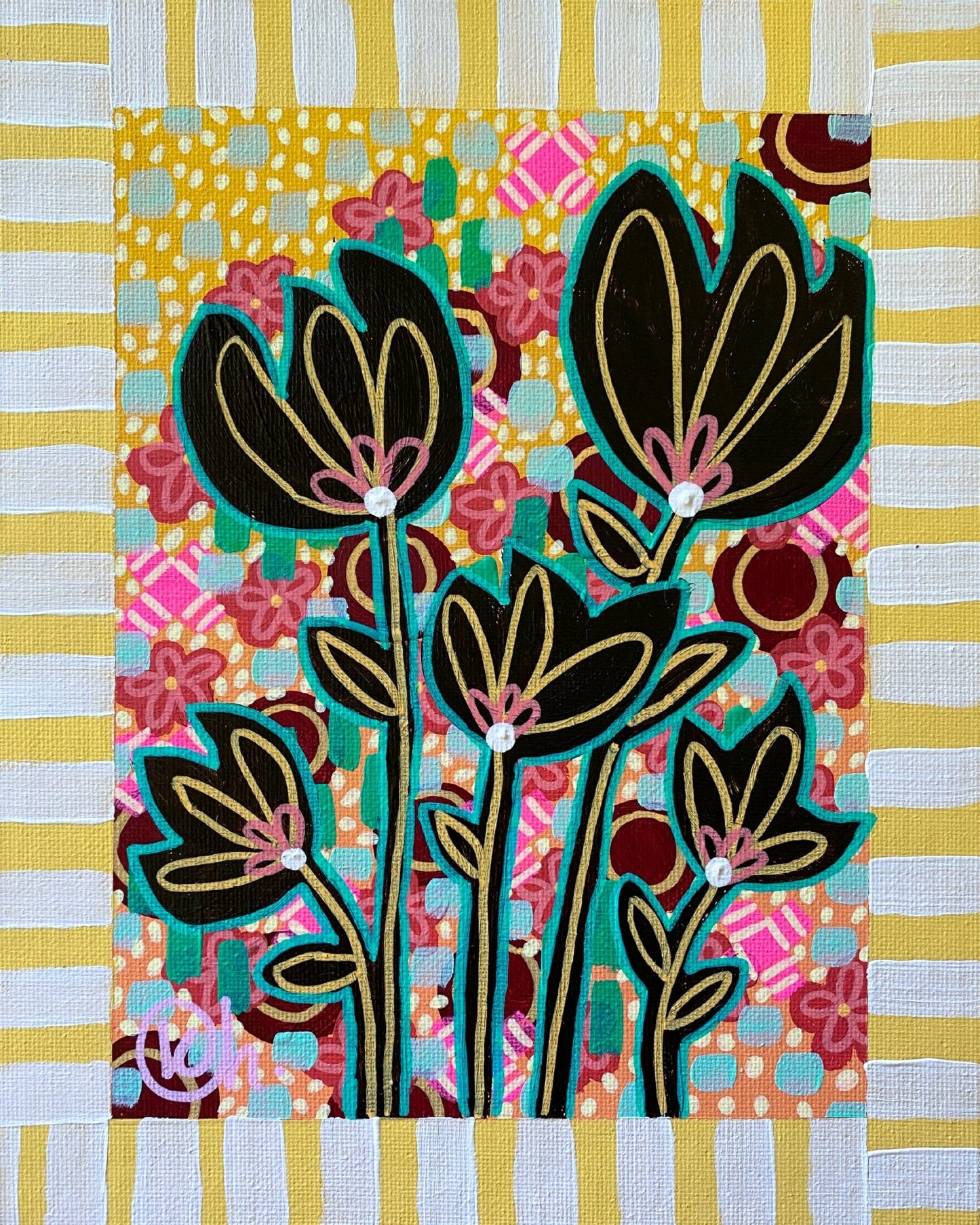 Joyful Little Blooms 4 - Gold Coast Gallery Of ArtKat Handley