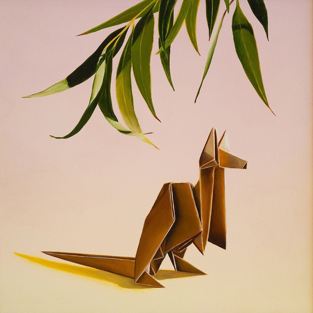 Kangaroos Peaceful Pause - Original Art - Gold Coast Gallery Of ArtSarah Park