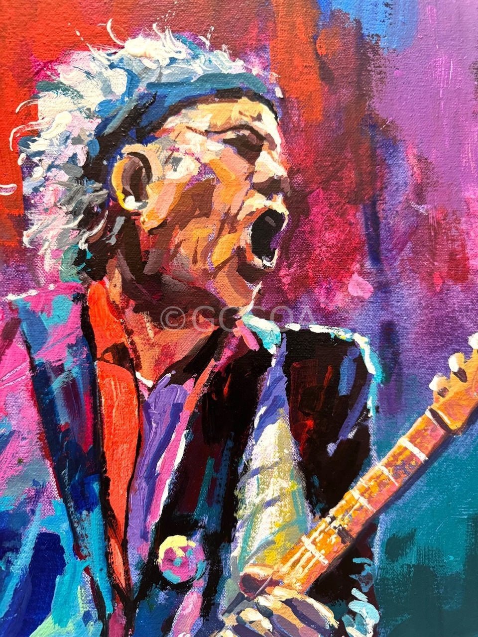 Keith Richards 3 - Original Art - Gold Coast Gallery Of ArtJos Coufreur