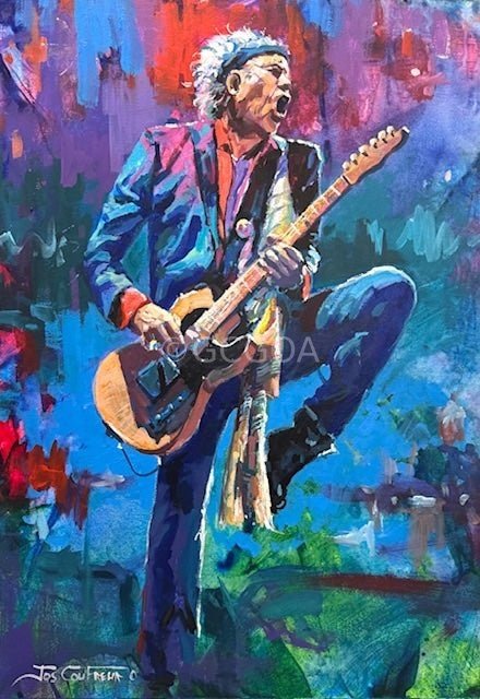 Keith Richards 3 - Original Art - Gold Coast Gallery Of ArtJos Coufreur