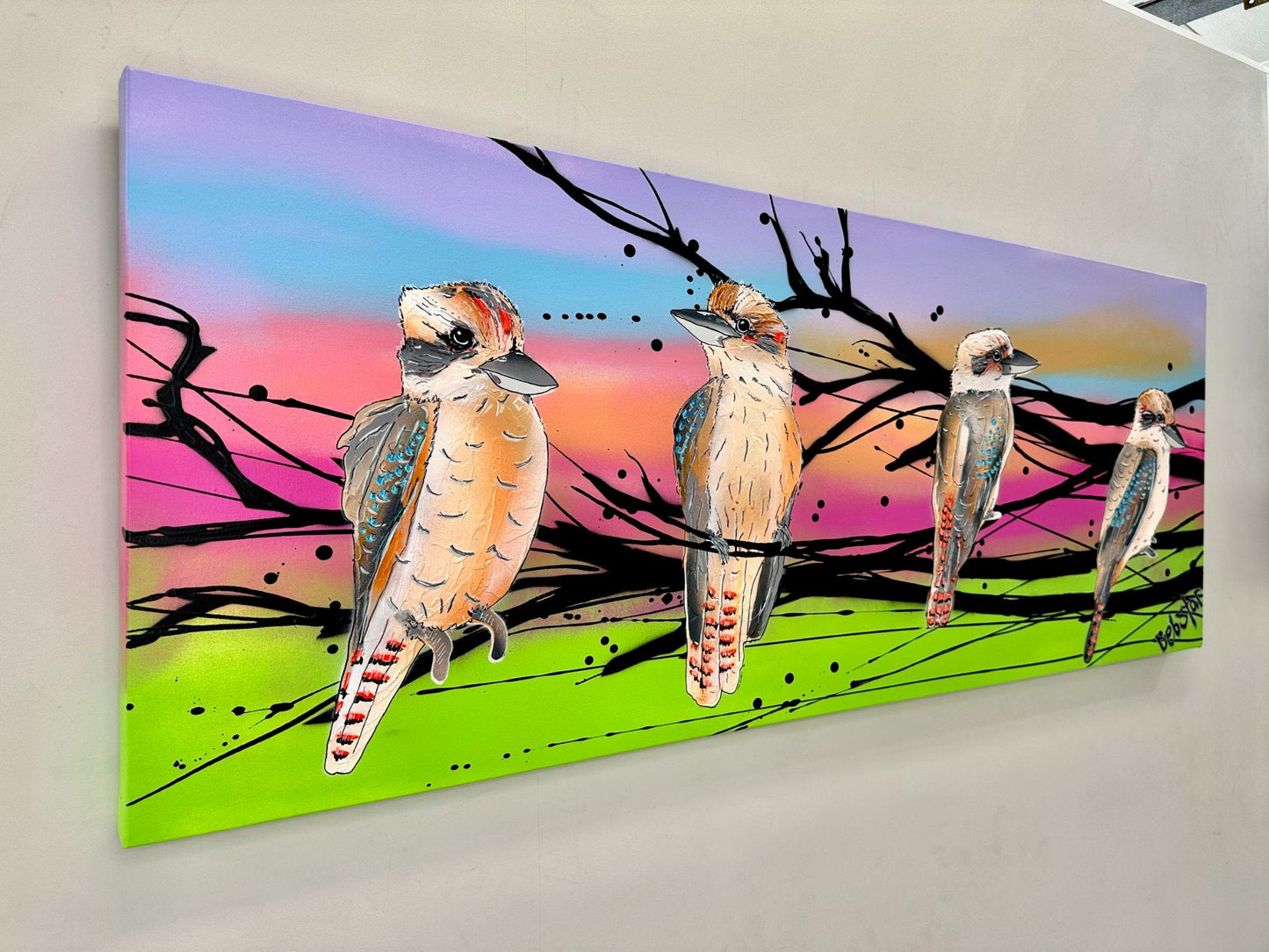 Kookaburras at Sunset - Original Art - Gold Coast Gallery Of ArtDeborah Lang