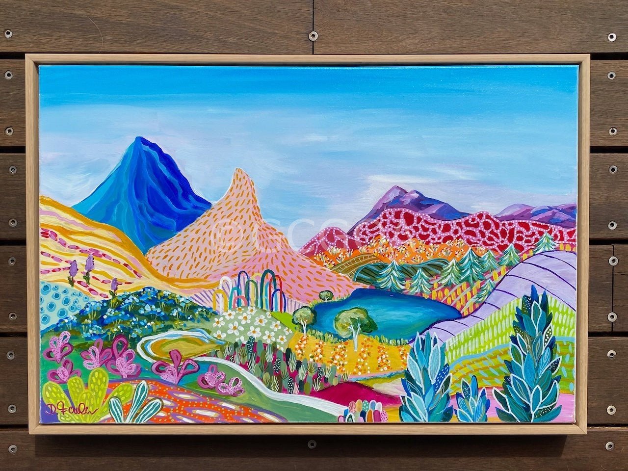 Lake View - Colourful Landscape - Original Art - Gold Coast Gallery Of ArtDaniela Fowler Art