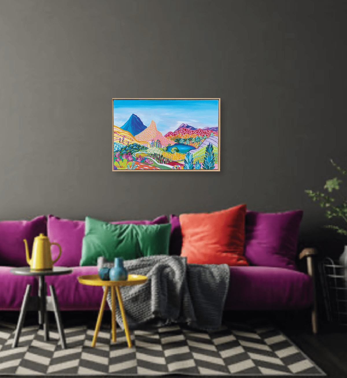 Lake View - Colourful Landscape - Original Art - Gold Coast Gallery Of ArtDaniela Fowler Art