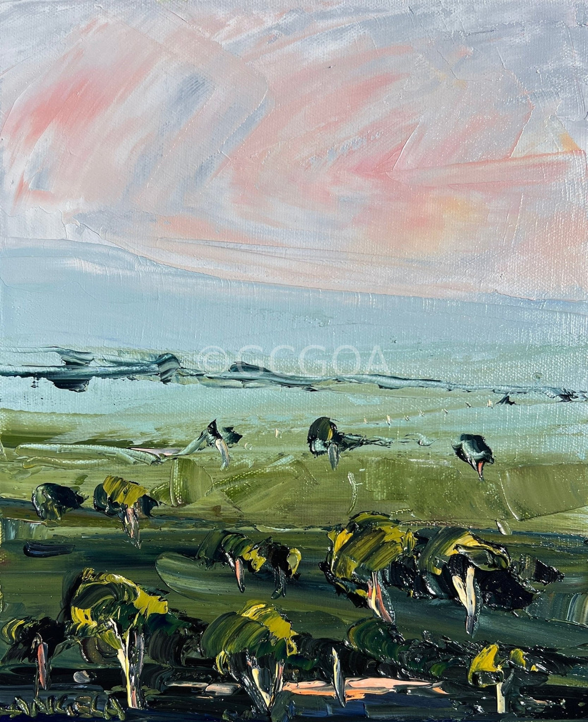 Layers Of Green - Gold Coast Gallery Of ArtAngela Hawkey