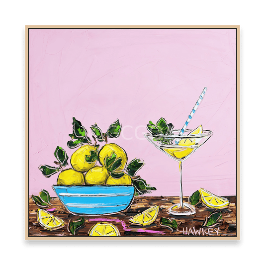 Lemon Bowl And Cocktail - Fine Art Print - Gold Coast Gallery Of ArtAngela Hawkey