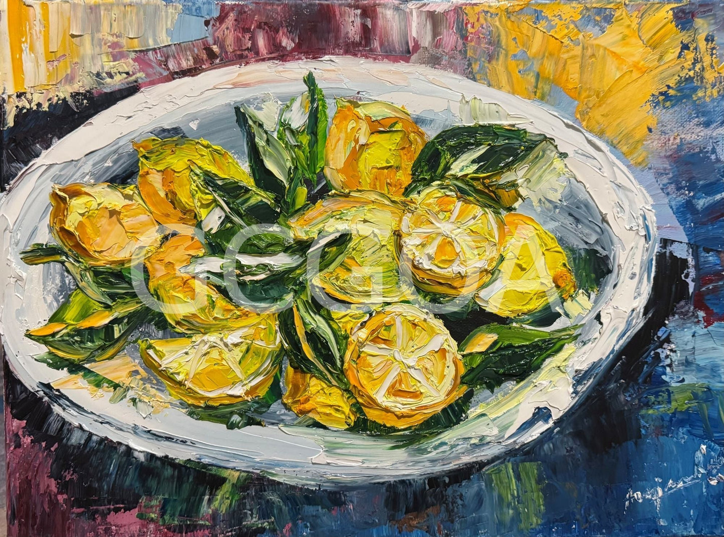 Lemons on a plate - Gold Coast Gallery Of ArtAnjana Rai
