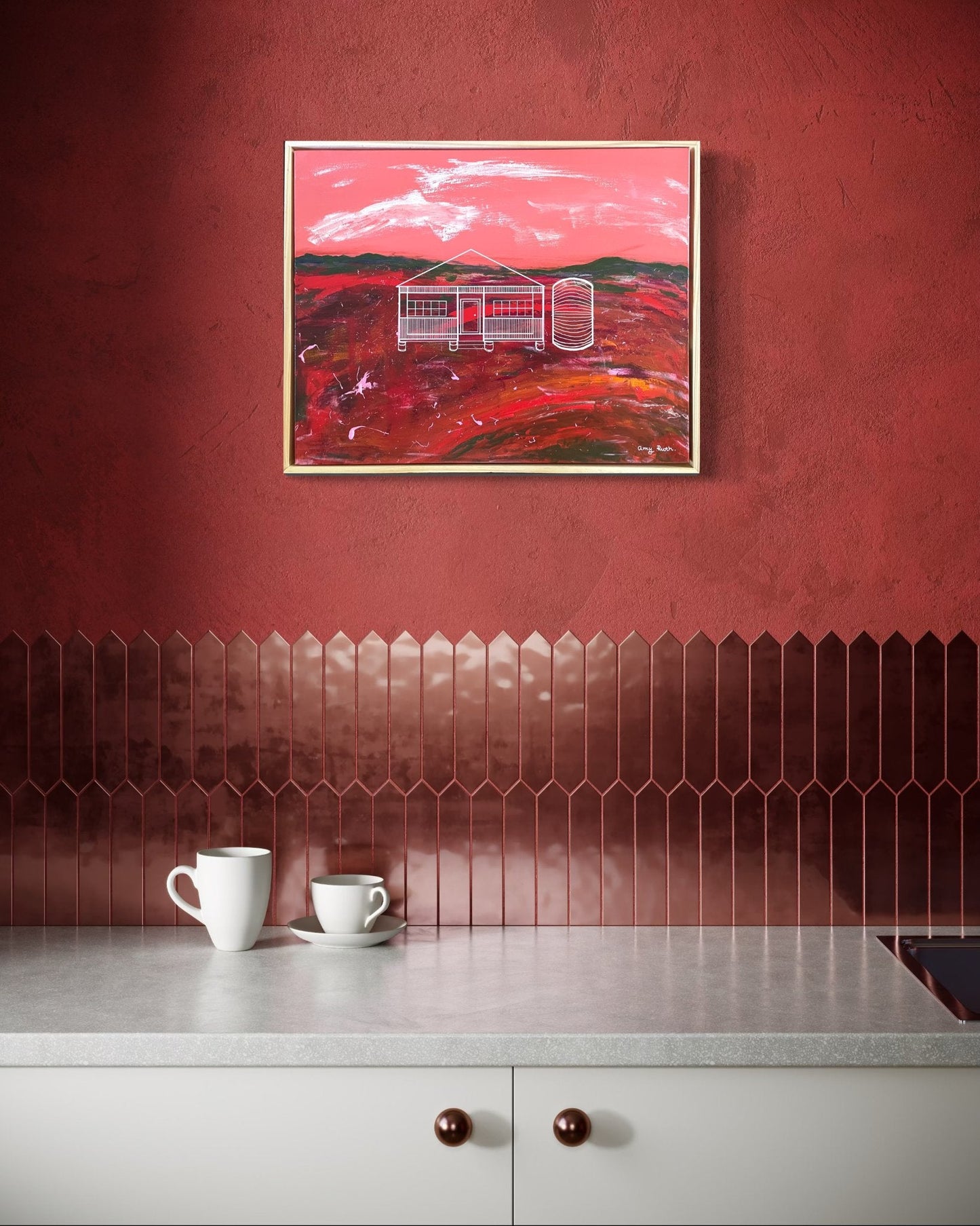 Lines Etched in Ochre - Gold Coast Gallery Of ArtAmy Ruth