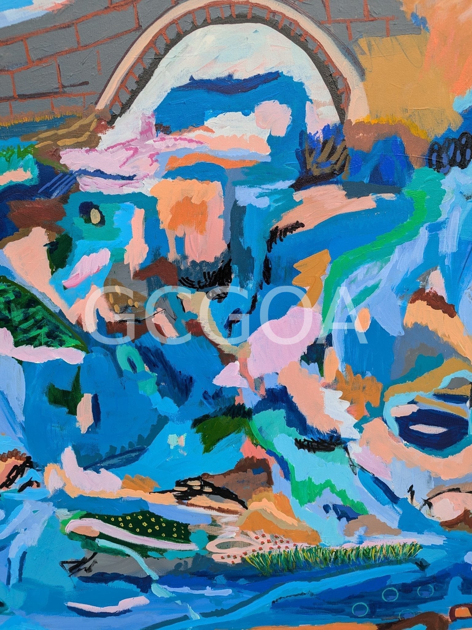 Living Near Water 2- Original Art - Gold Coast Gallery Of ArtAlpana Rai