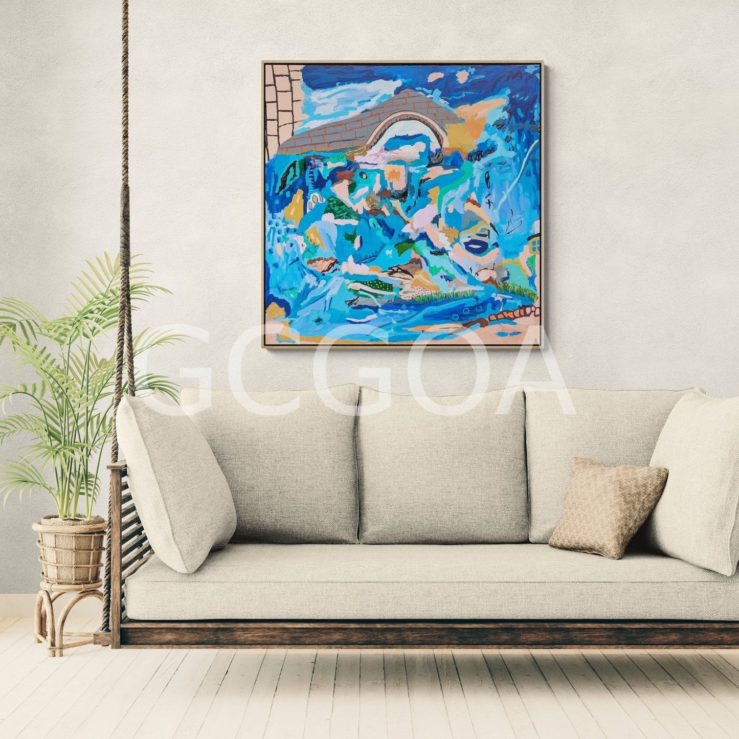Living Near Water 2- Original Art - Gold Coast Gallery Of ArtAlpana Rai