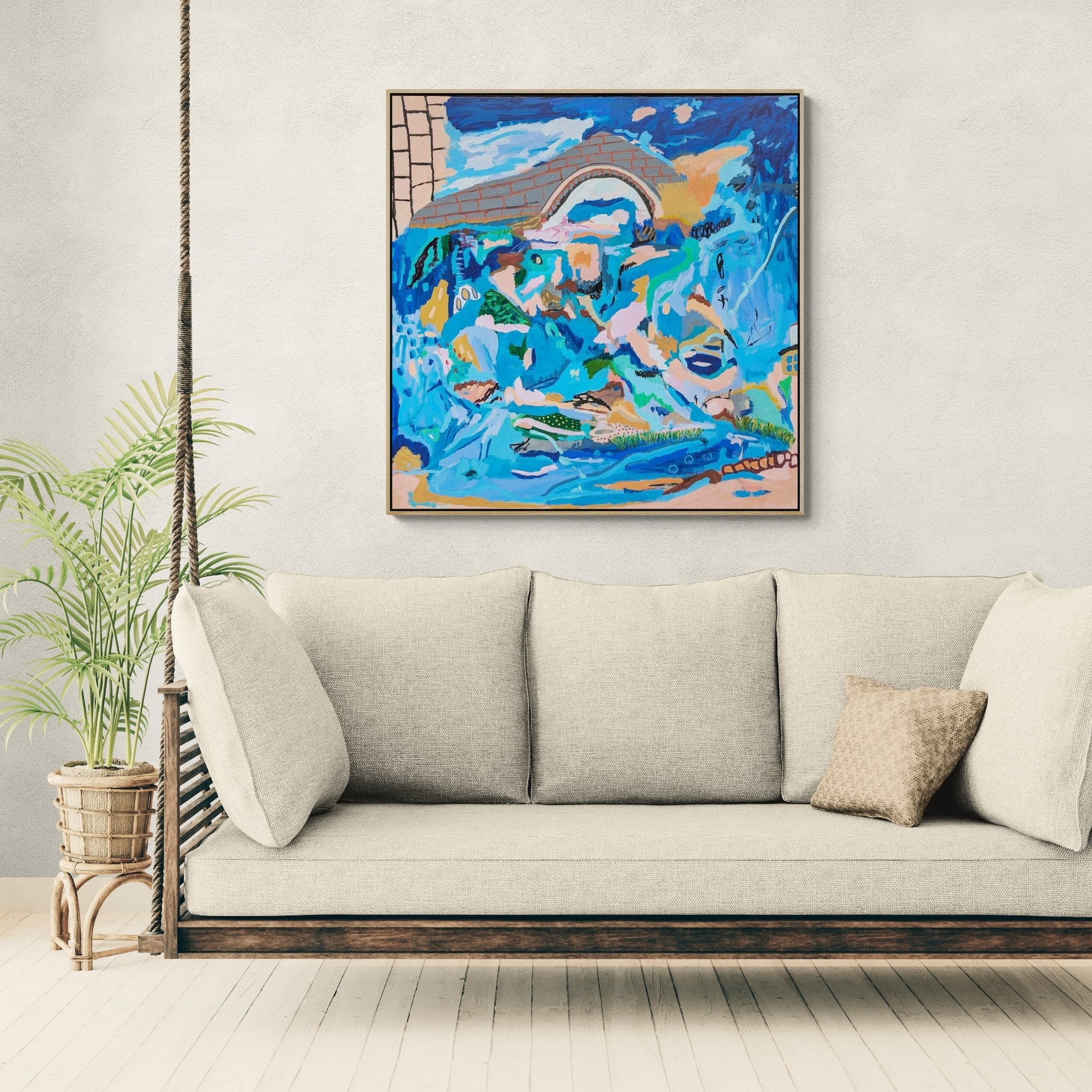 Living Near Water 2 - Original Art - Gold Coast Gallery Of ArtAlpana Rai